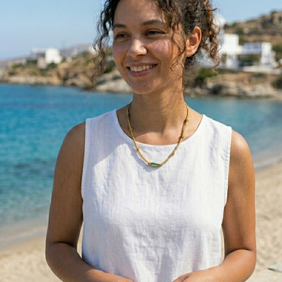 Touw ketting met Afrikaans element