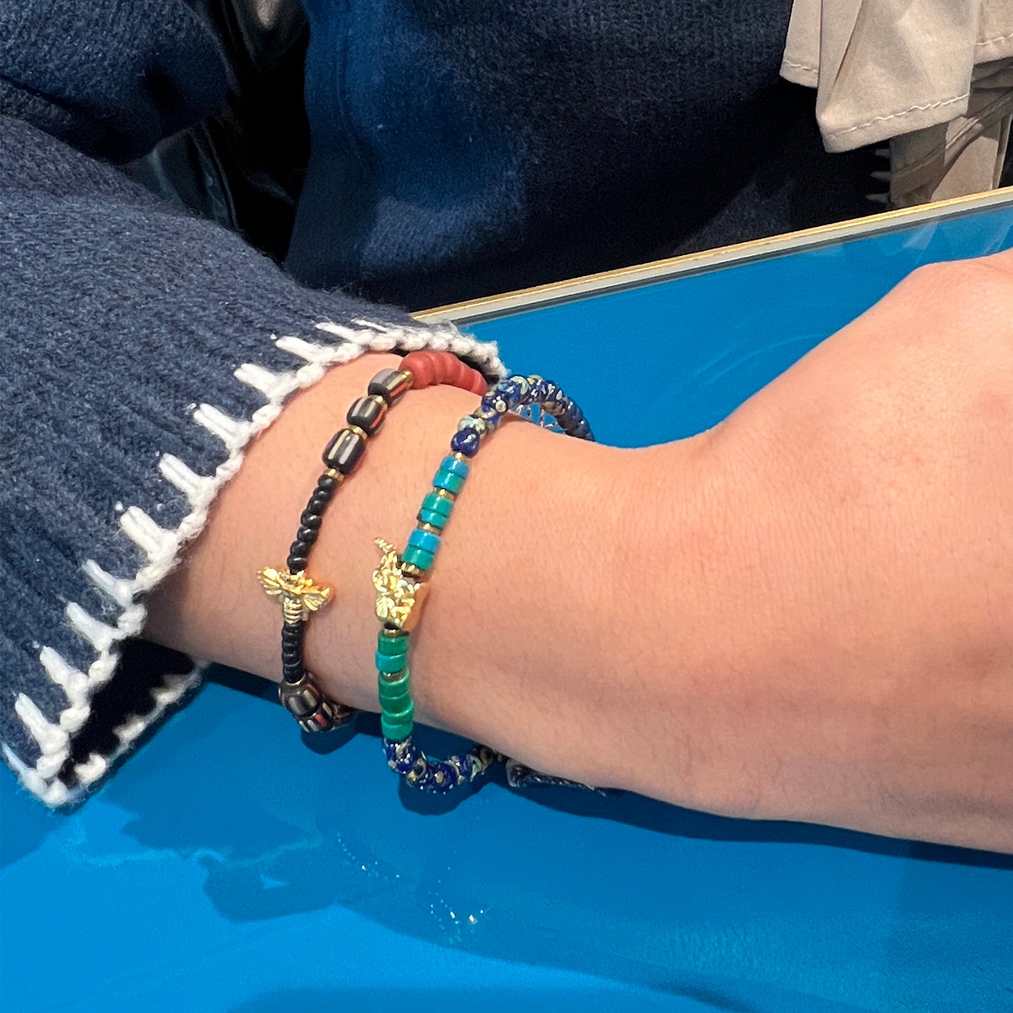 Handgemaakte armbanden met Afrikaanse kralen