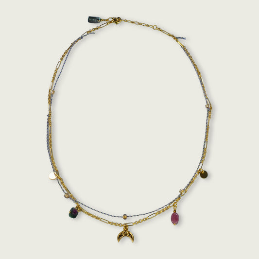 Melissa ketting met koord en charms