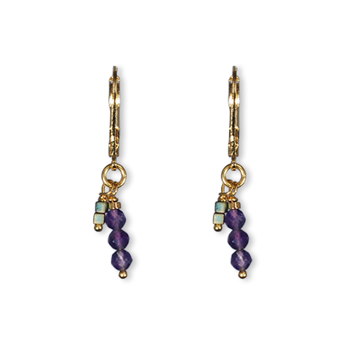 Nona earrings with semi-precious stones