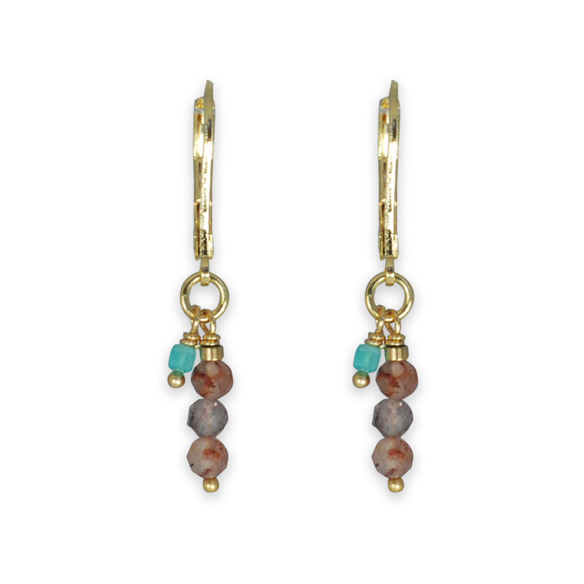 Nona earrings with semi-precious stones