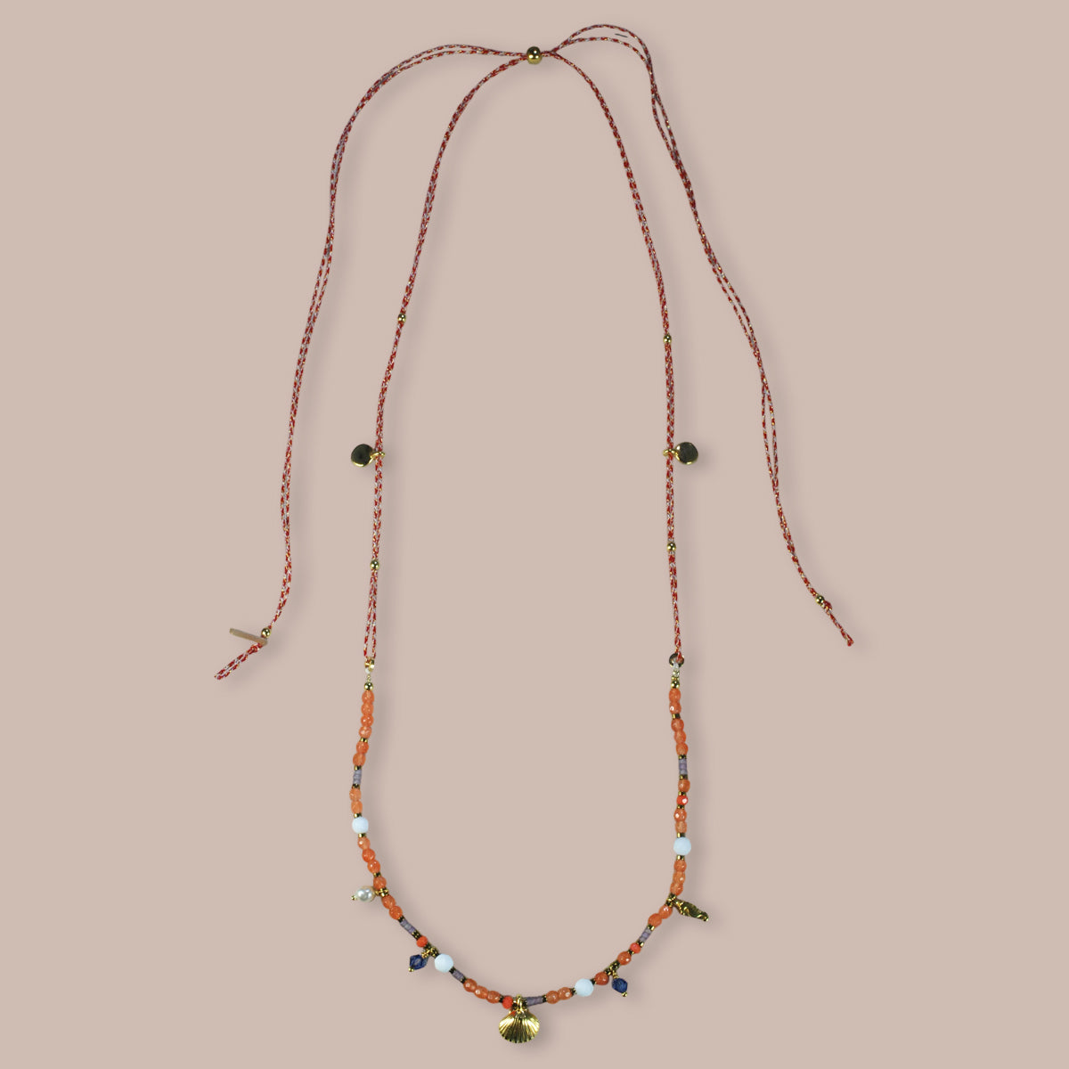 Nona ketting met semi-precious stones en kleine charms