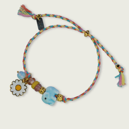 Unieke, handgemaakte armbandjes met keramieke olifant