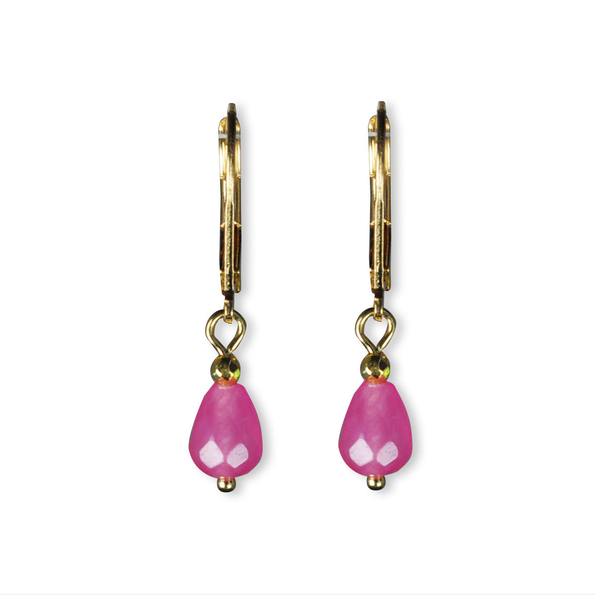 Oorbellen met druppel semi-precious stone