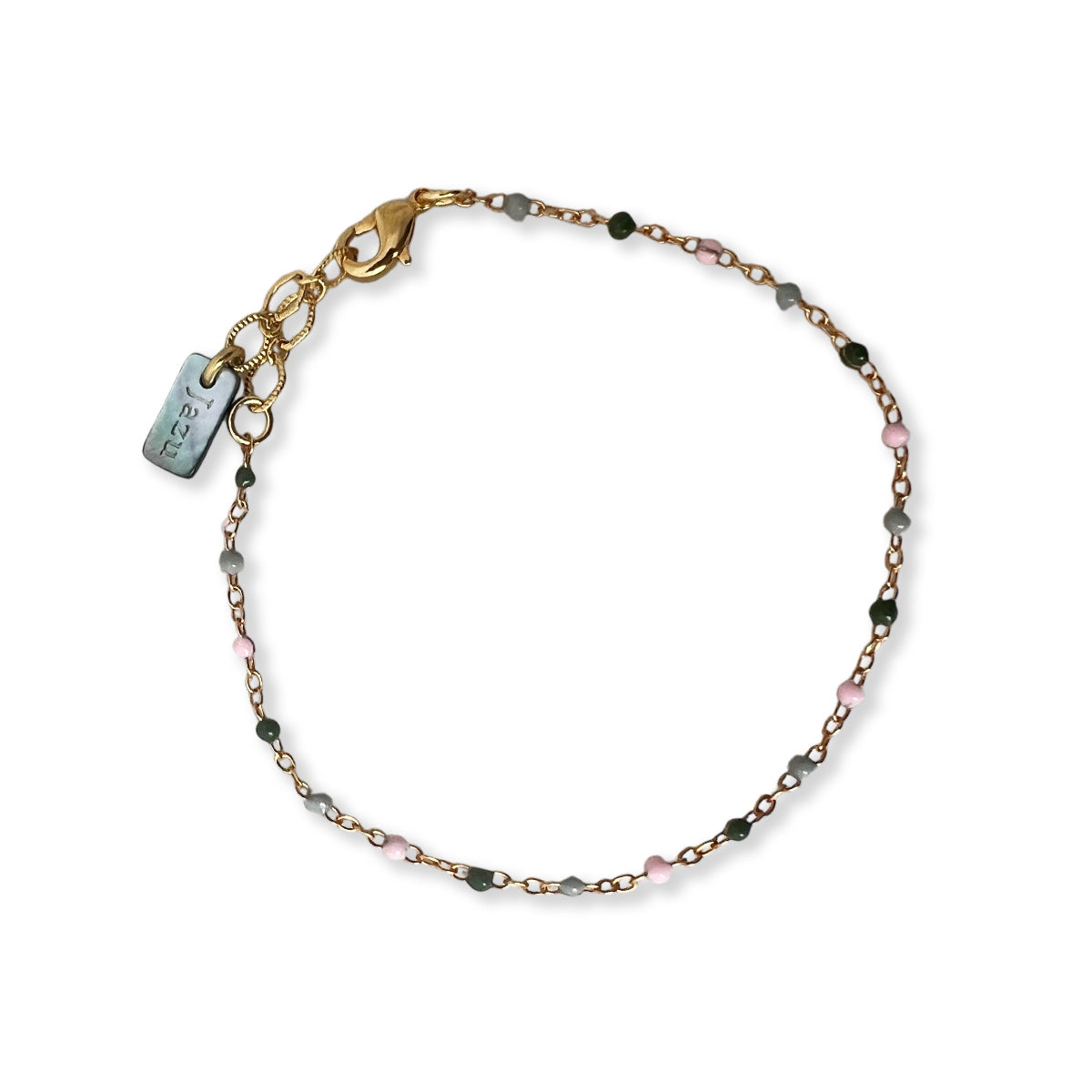 Armband met kleine gekleurde bolletjes van emaille