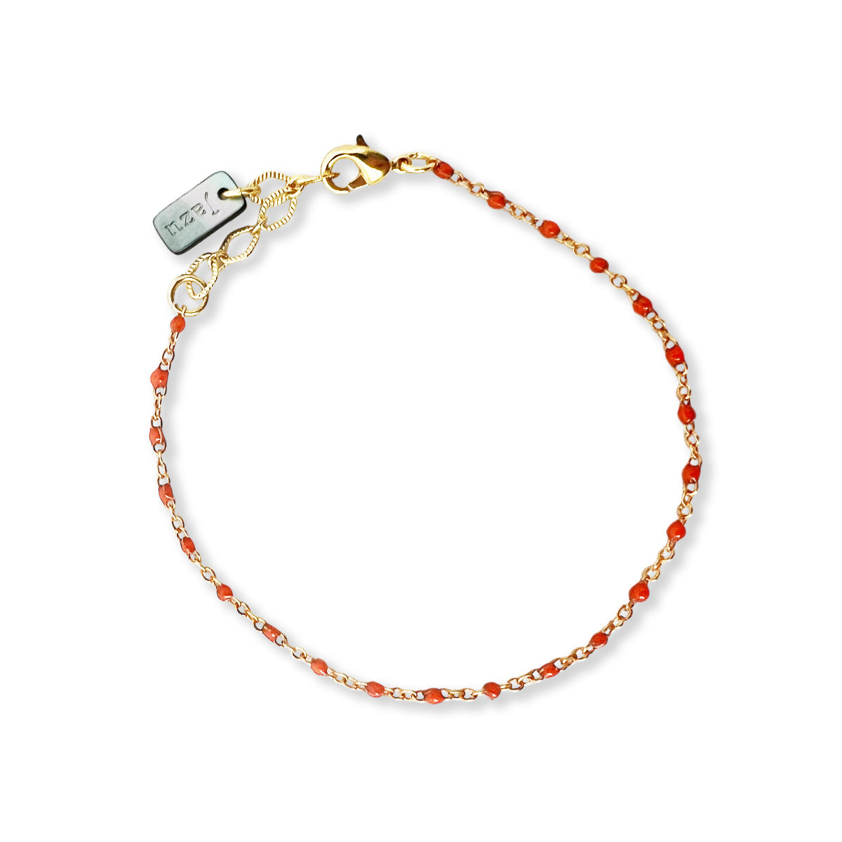 Armband met kleine gekleurde bolletjes van emaille