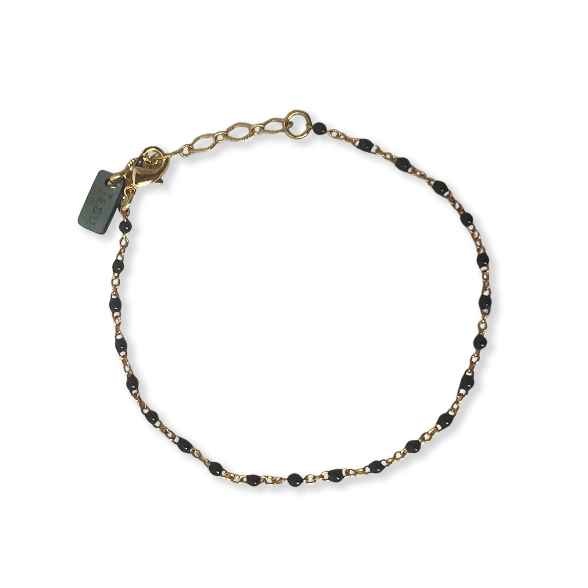 Armband met kleine gekleurde bolletjes van emaille