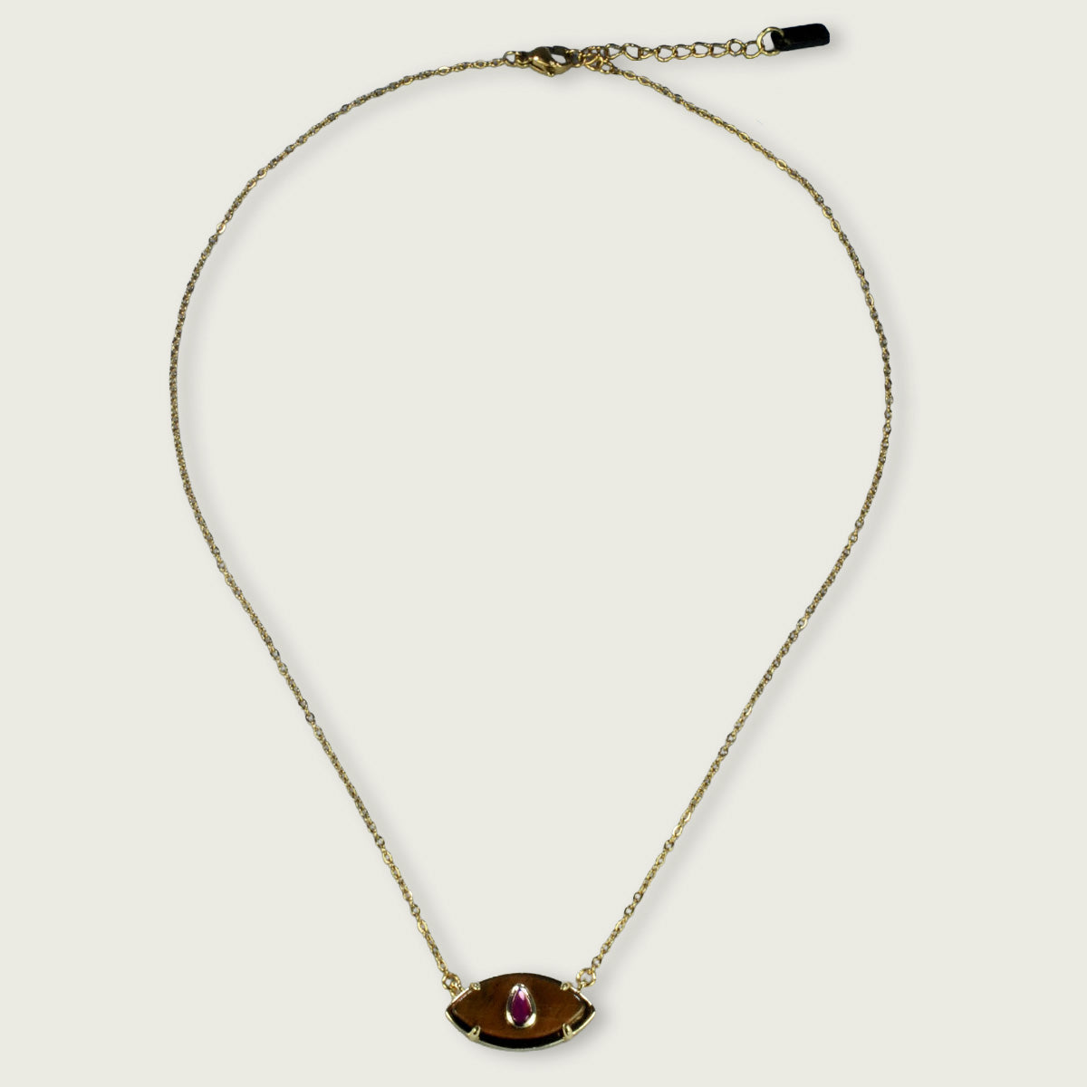 Ketting met halfedelsteen oog