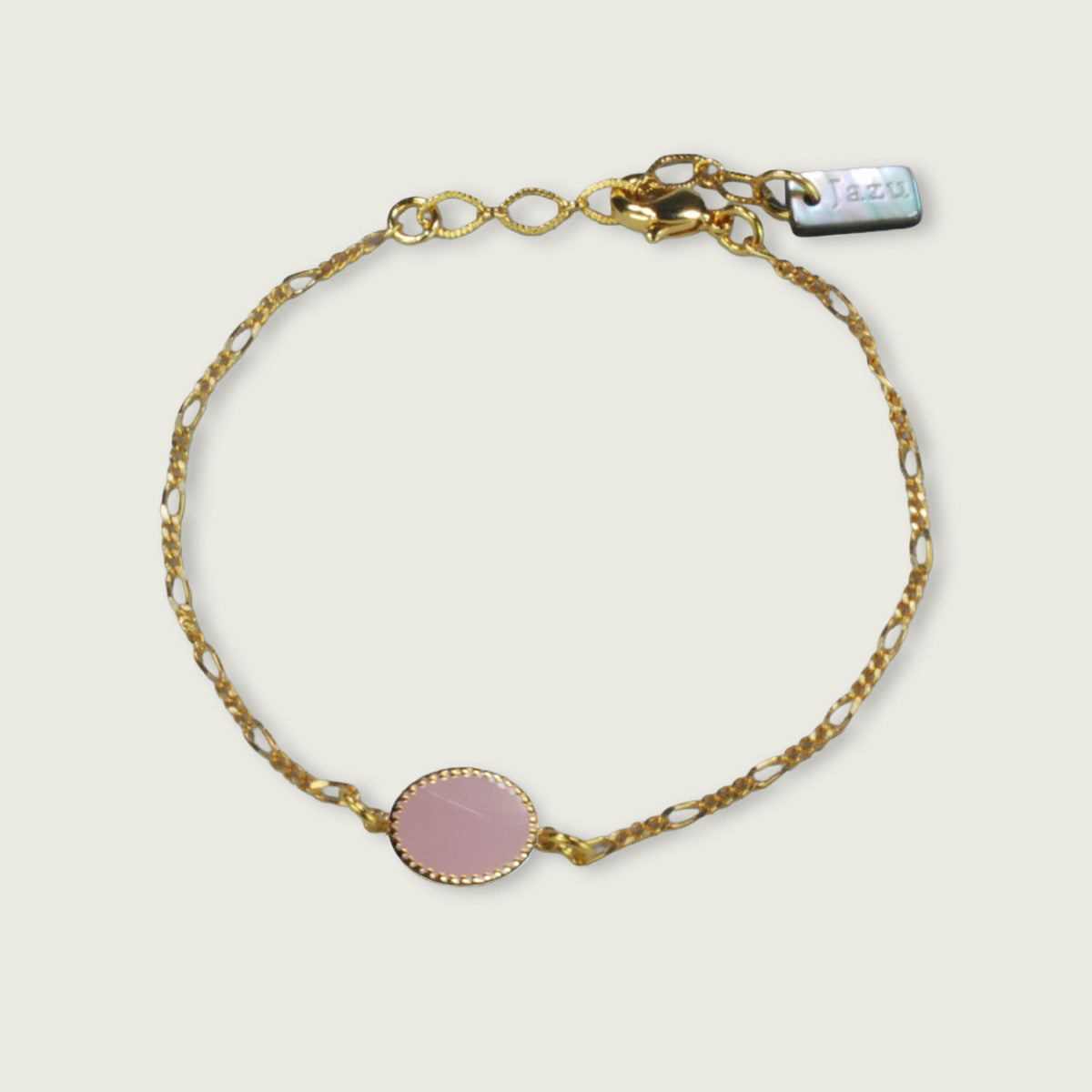 Nona Halskette mit Halbedelsteinen und kleinen Charms fuchsia/blau