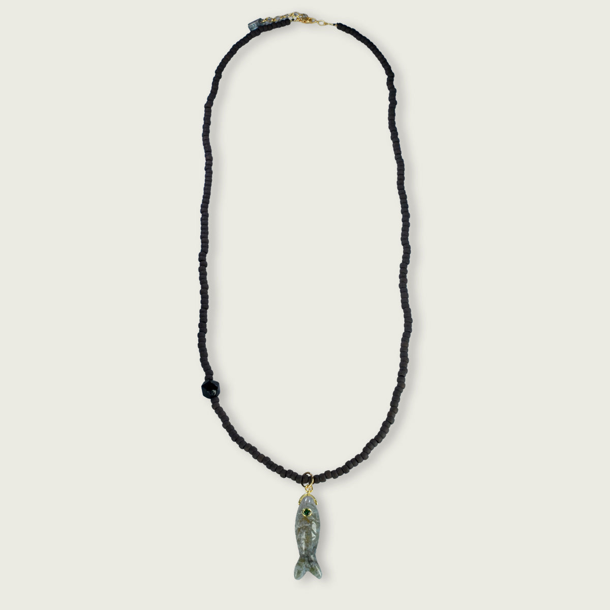 ketting met semiprecious vis, 65 cm