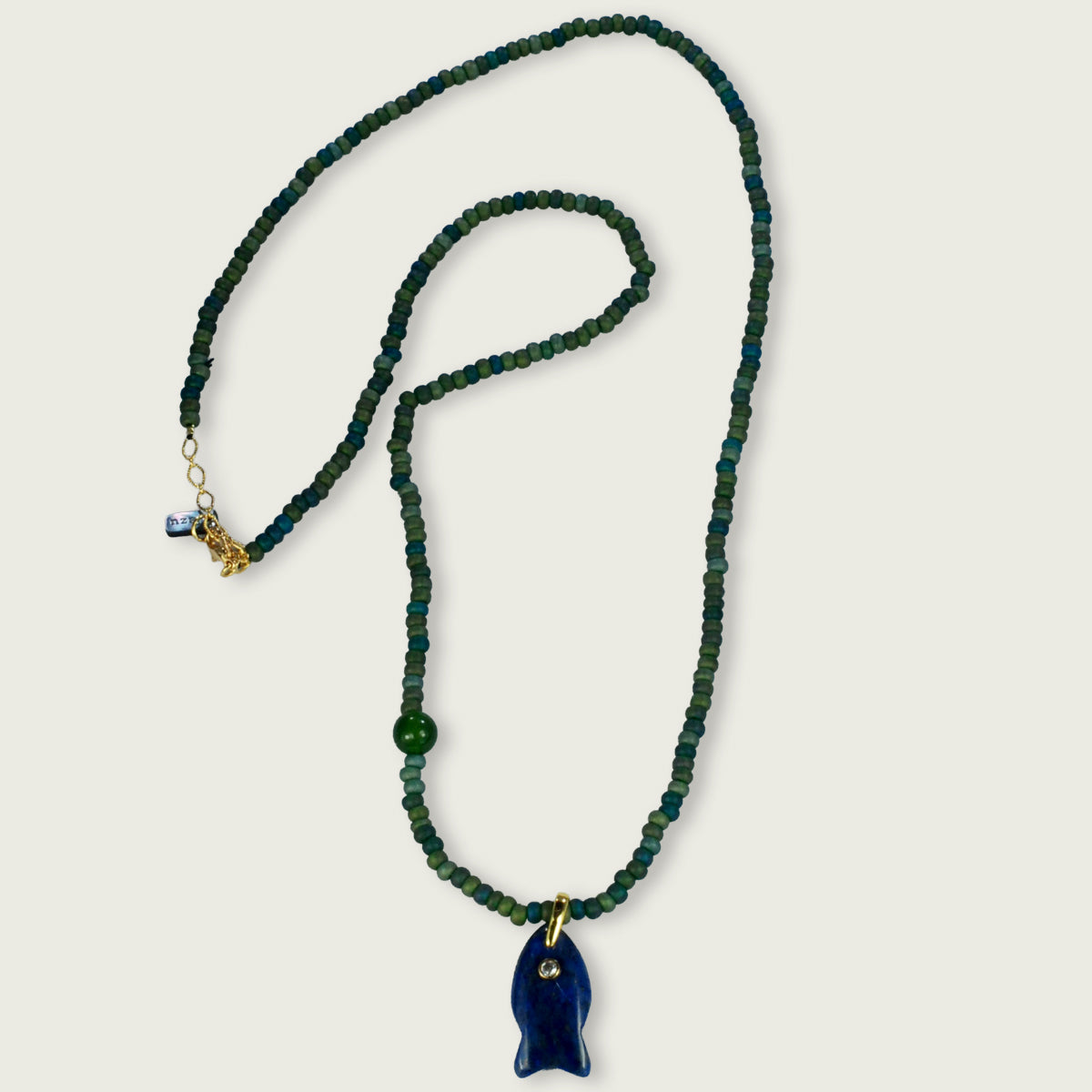 ketting met semiprecious vis, 65 cm