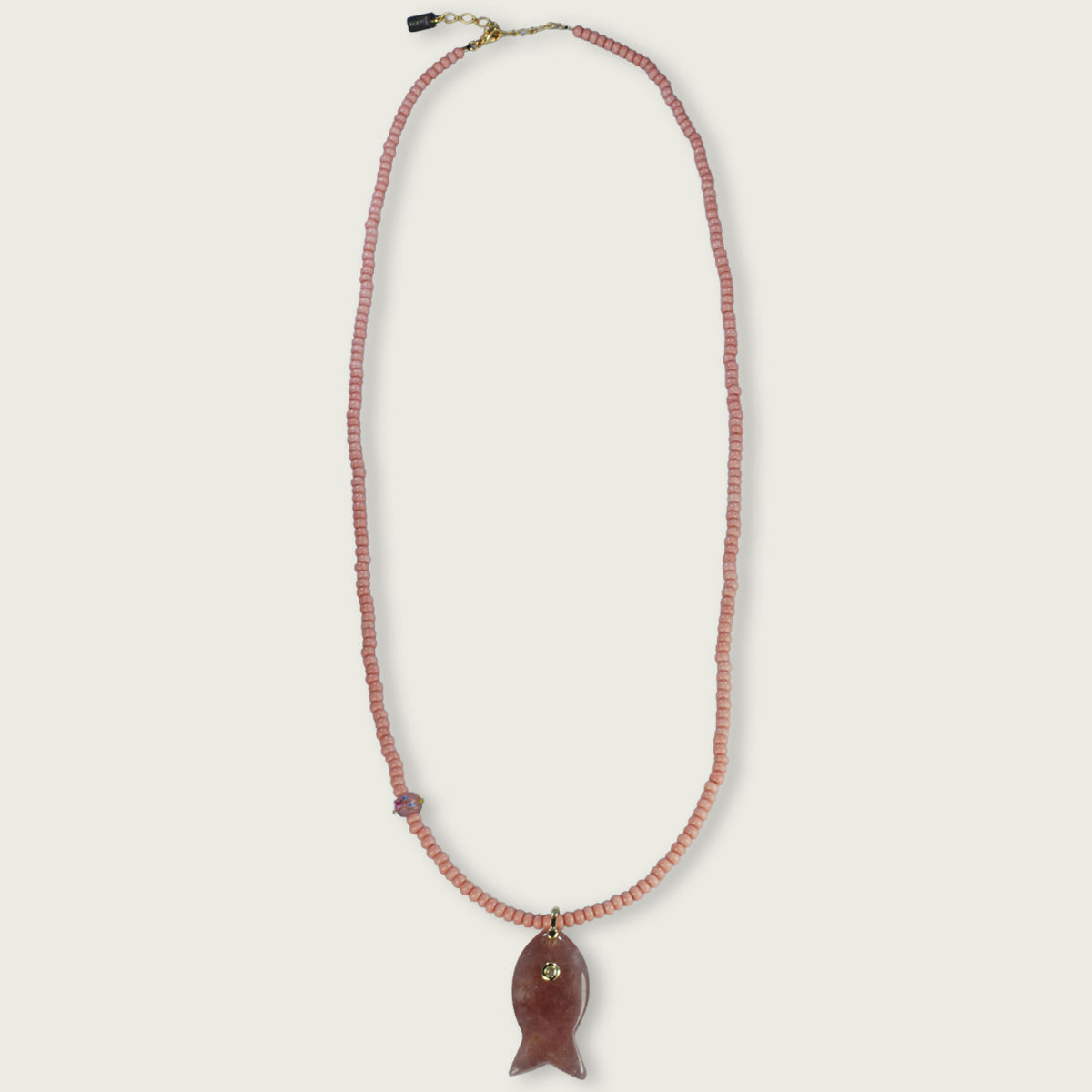 ketting met semiprecious vis, 65 cm