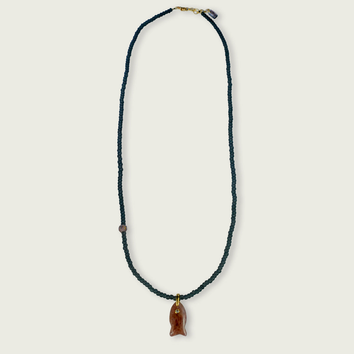 ketting met semiprecious vis, 65 cm