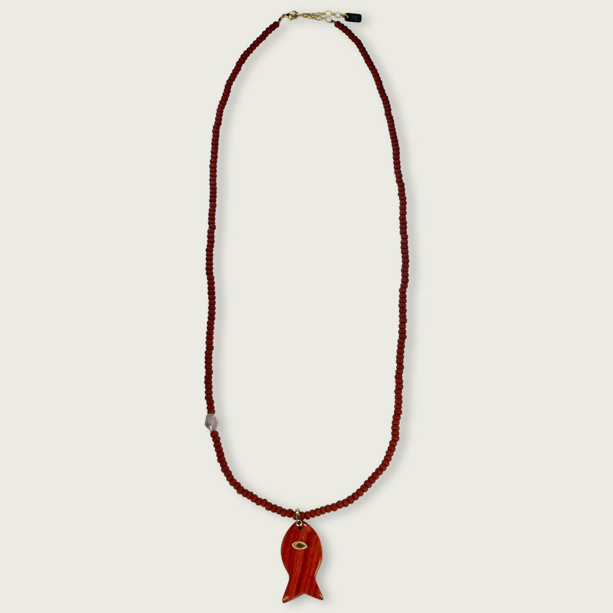ketting met semiprecious vis, 65 cm