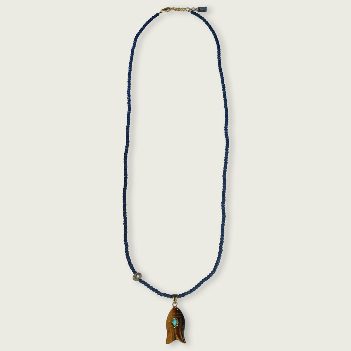 ketting met semiprecious vis, 65 cm