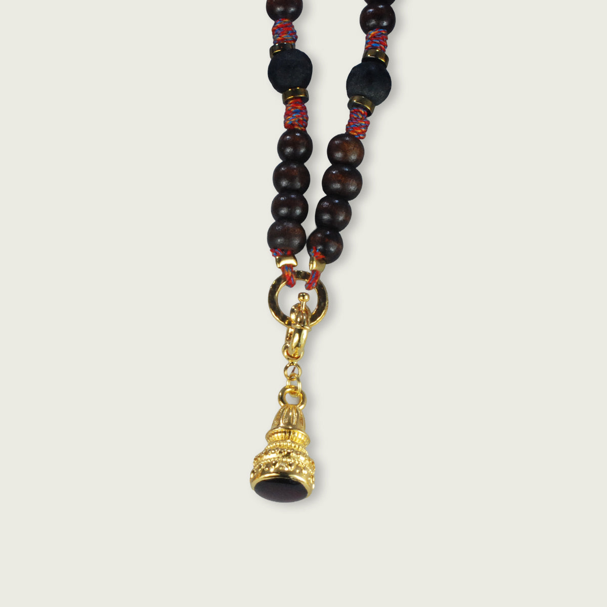 houten kralen ketting met speciale elementen