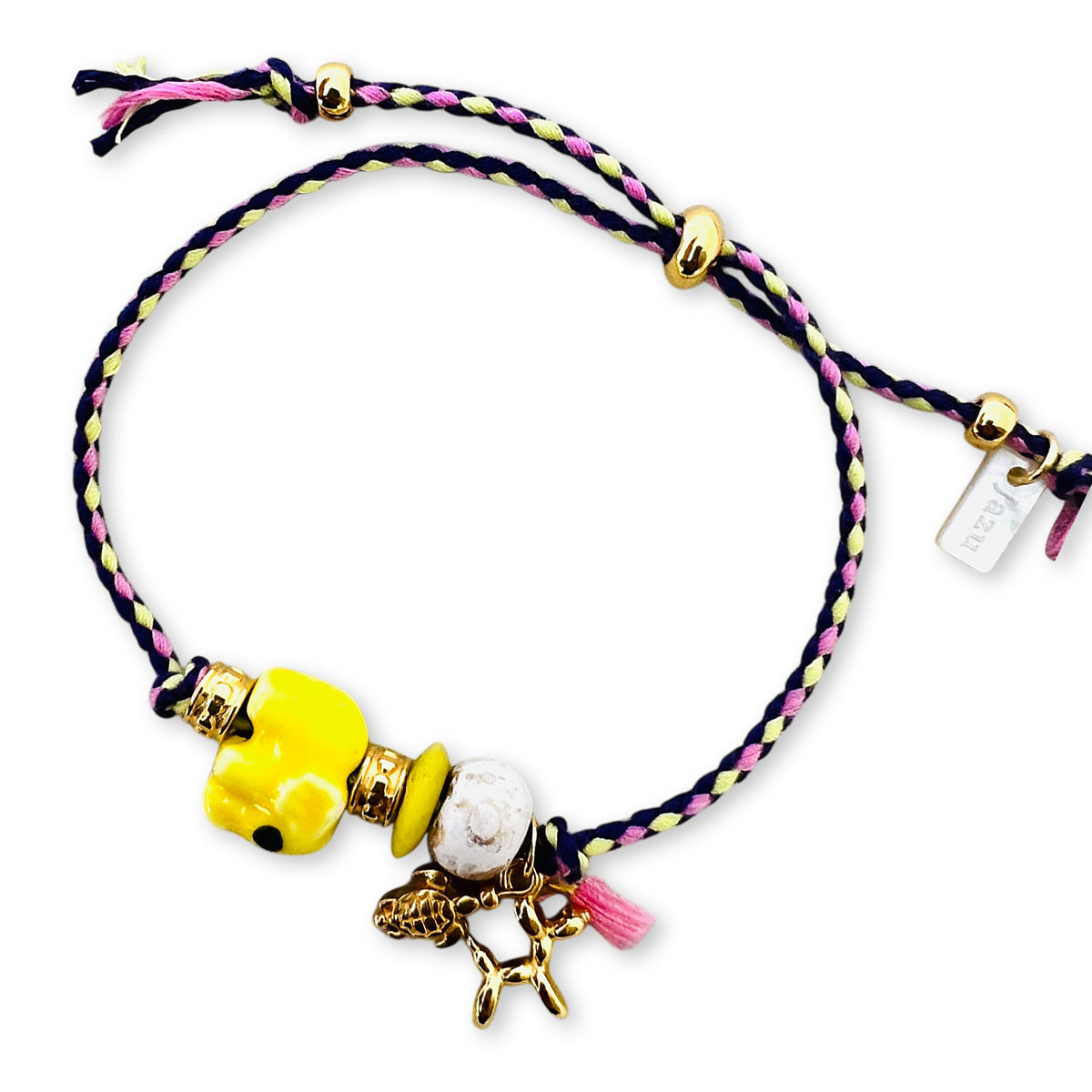 Unieke, handgemaakte armbandjes met keramieke olifant