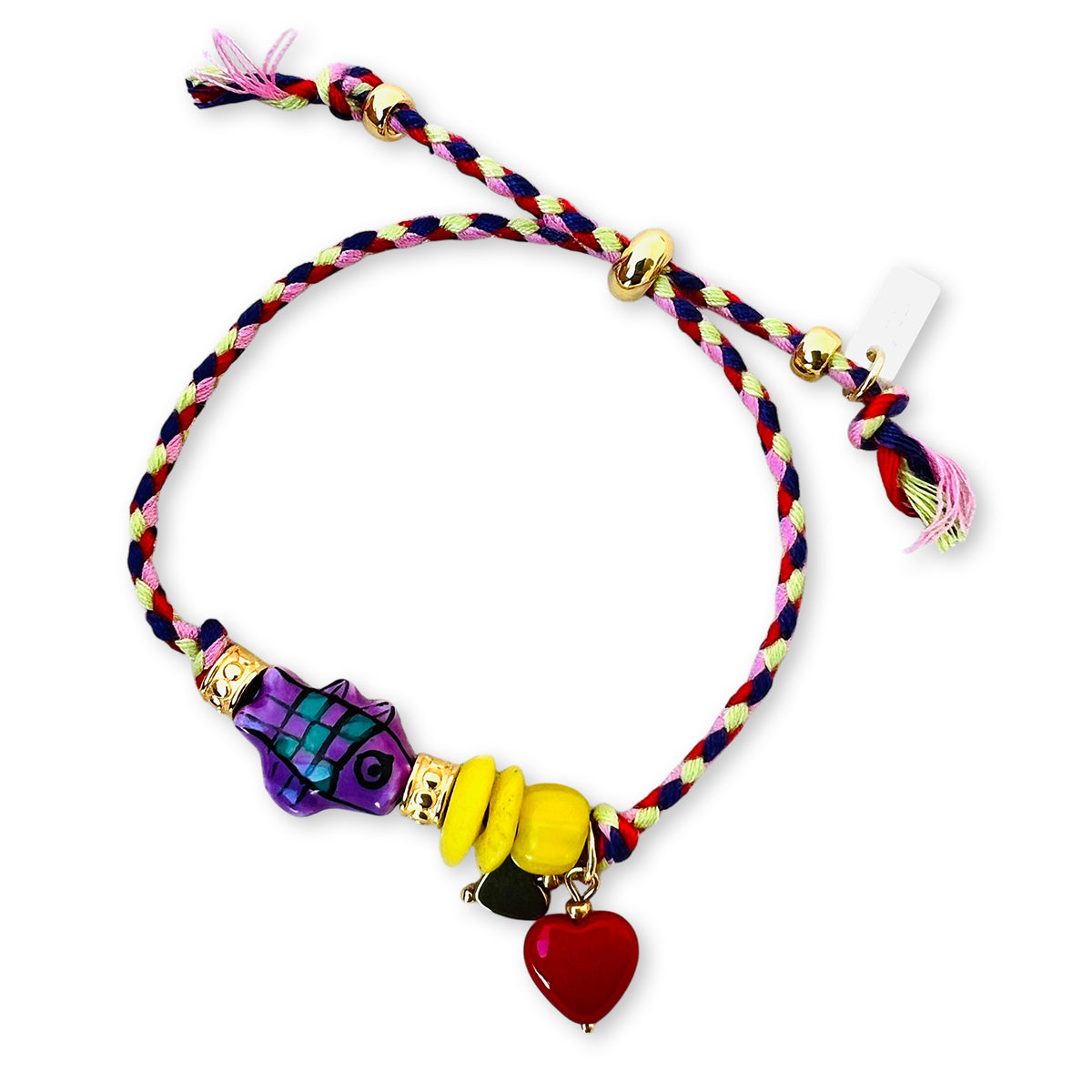 Unieke, handgemaakte armbandjes met keramiek visje