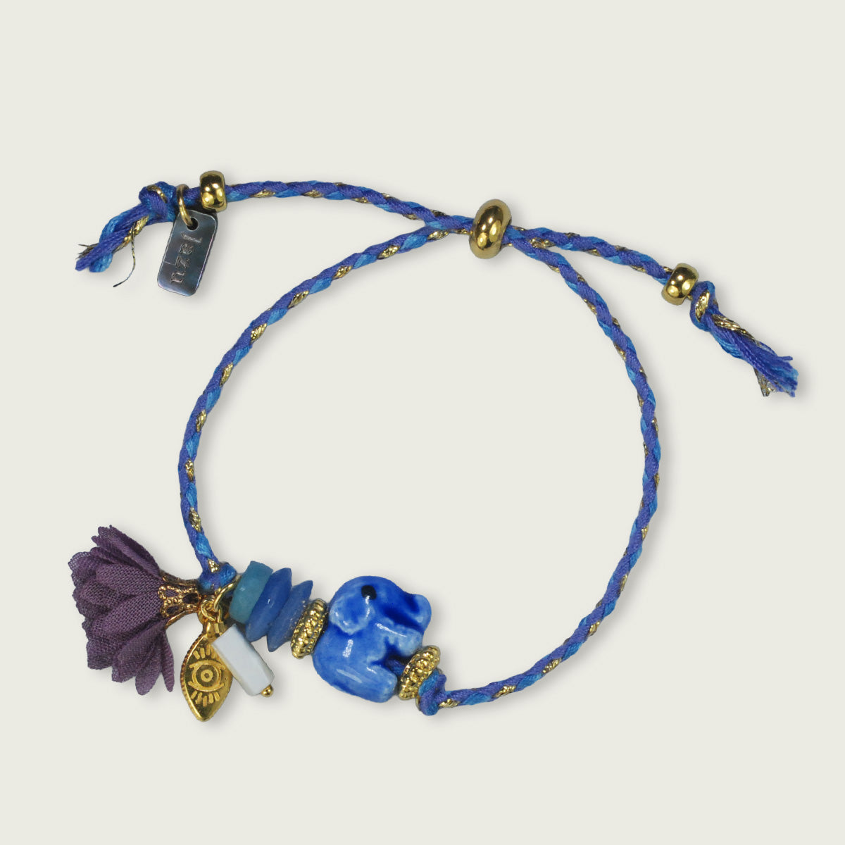 Unieke, handgemaakte armbandjes met keramieke olifant