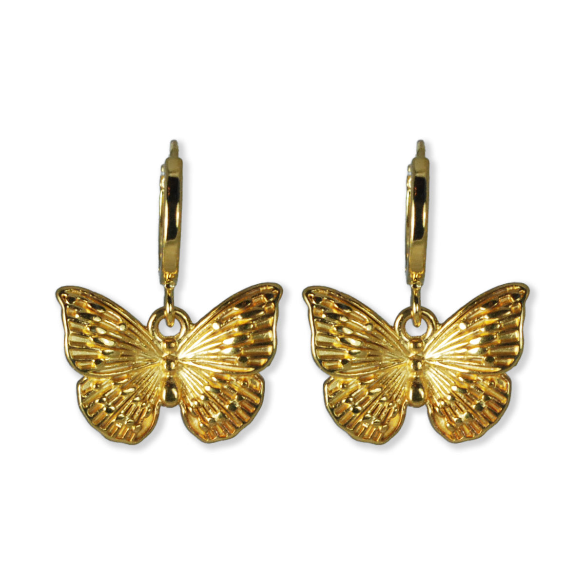 Ella Ohrringe, vergoldet mit Charm 25-30 mm