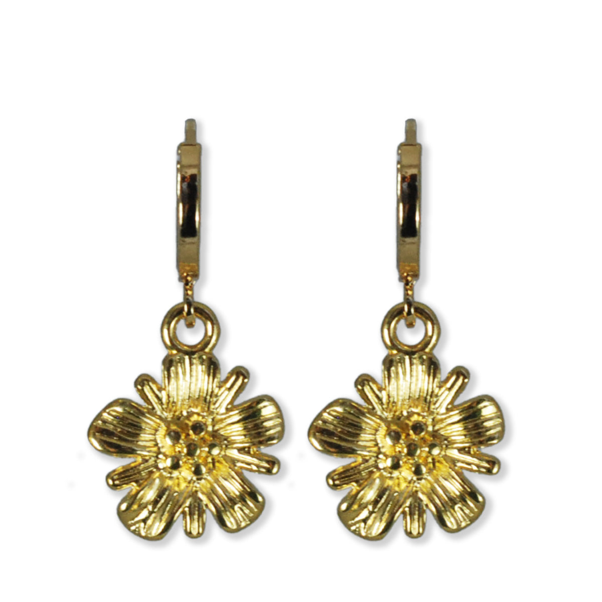 Ella Ohrringe, vergoldet mit Charm 25-30 mm