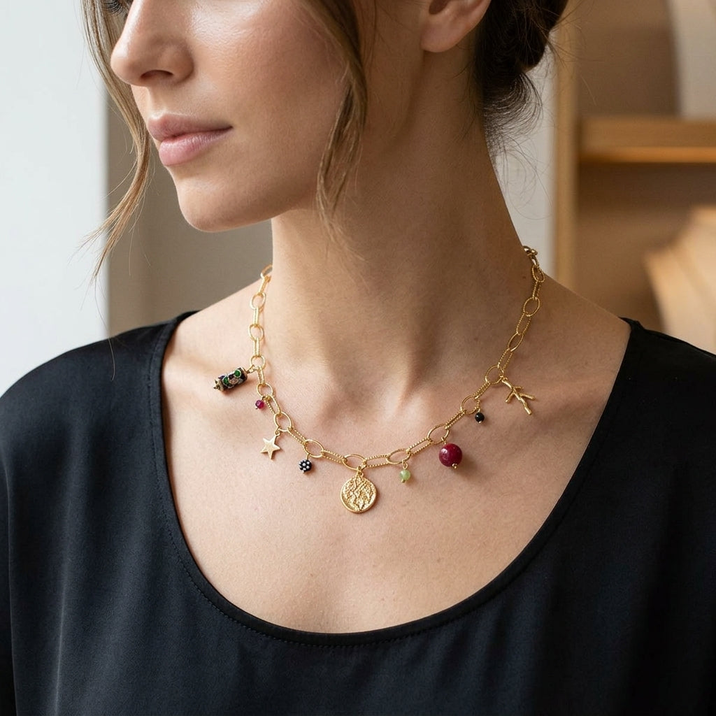 Speciale schakelketting met charms