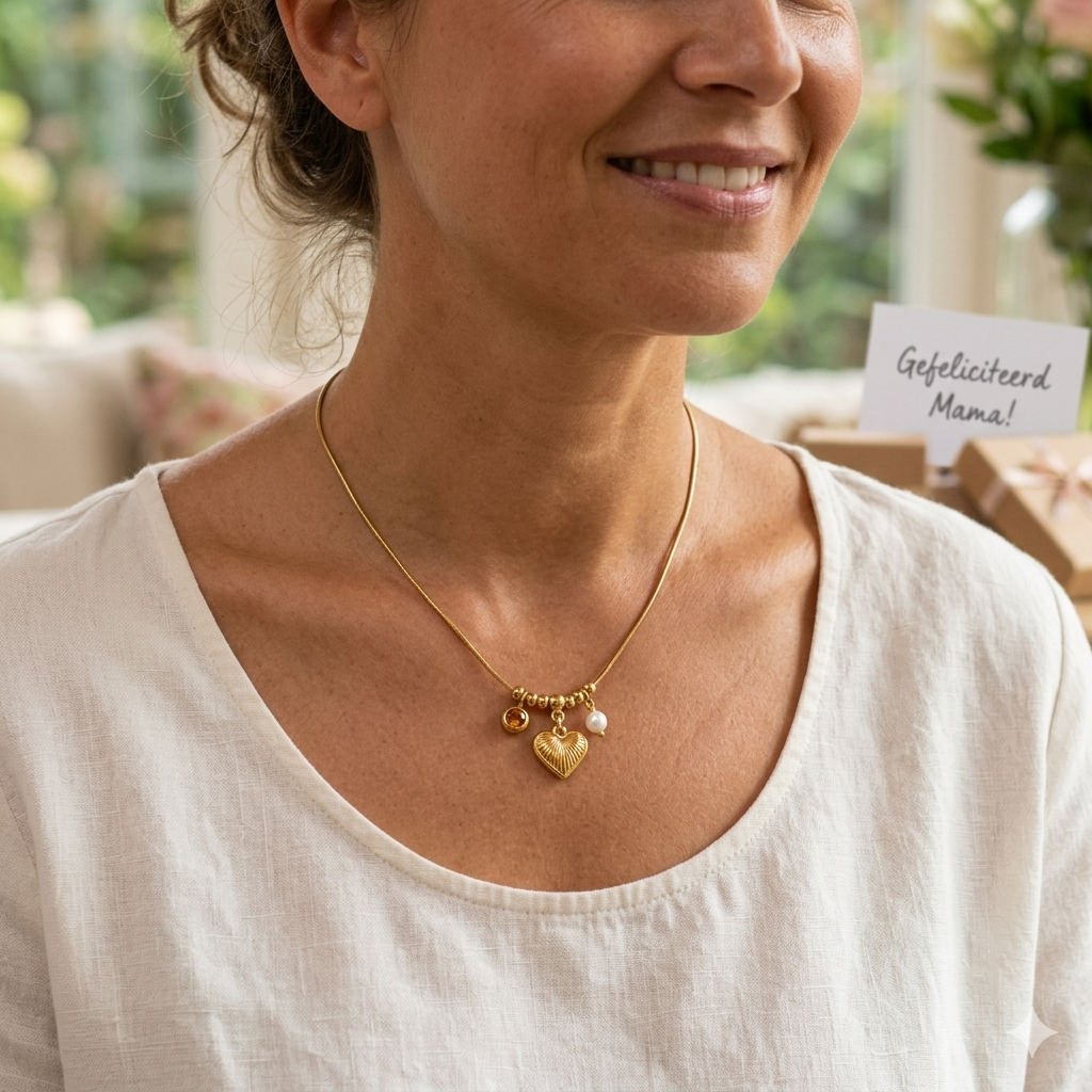 Collier charms en hart
