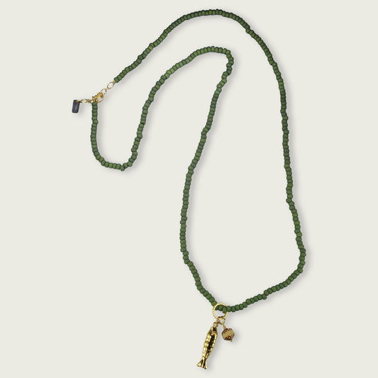 Lange ketting met 2 charms