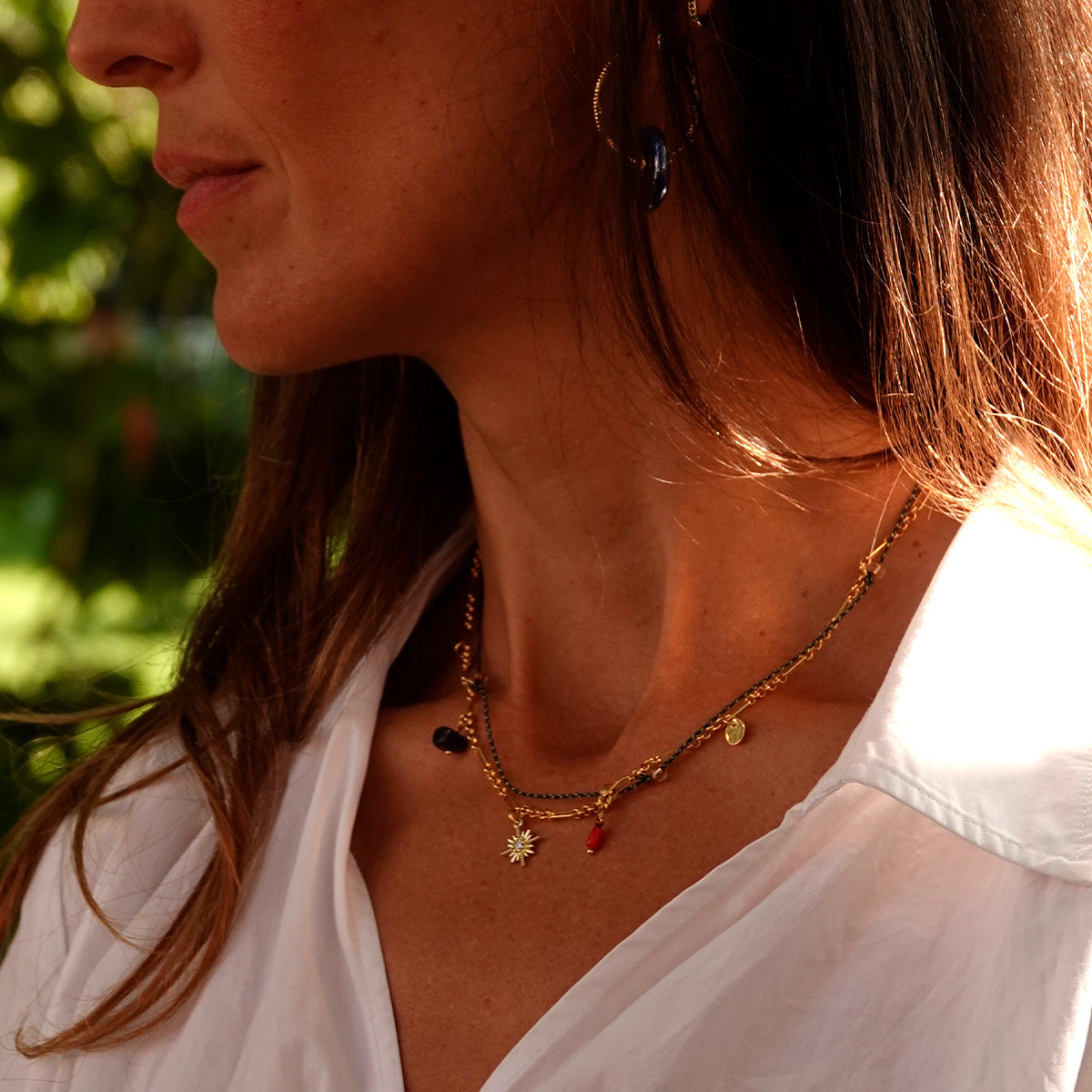 Melissa ketting met koord en charms