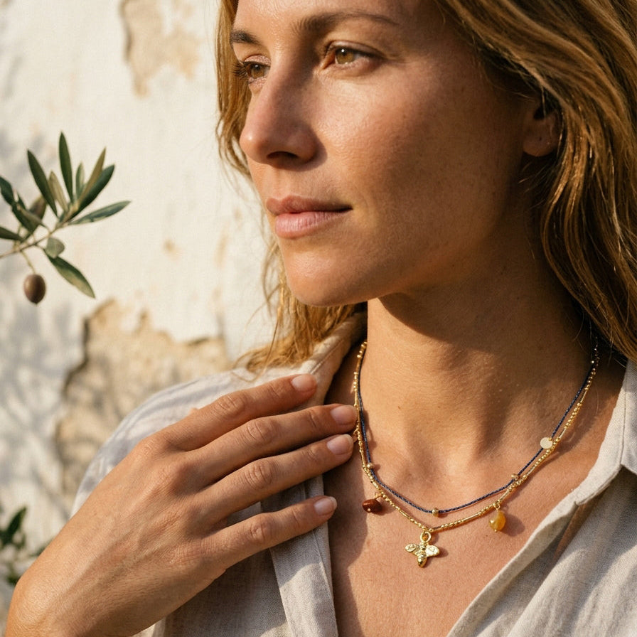 Melissa ketting met koord en charms