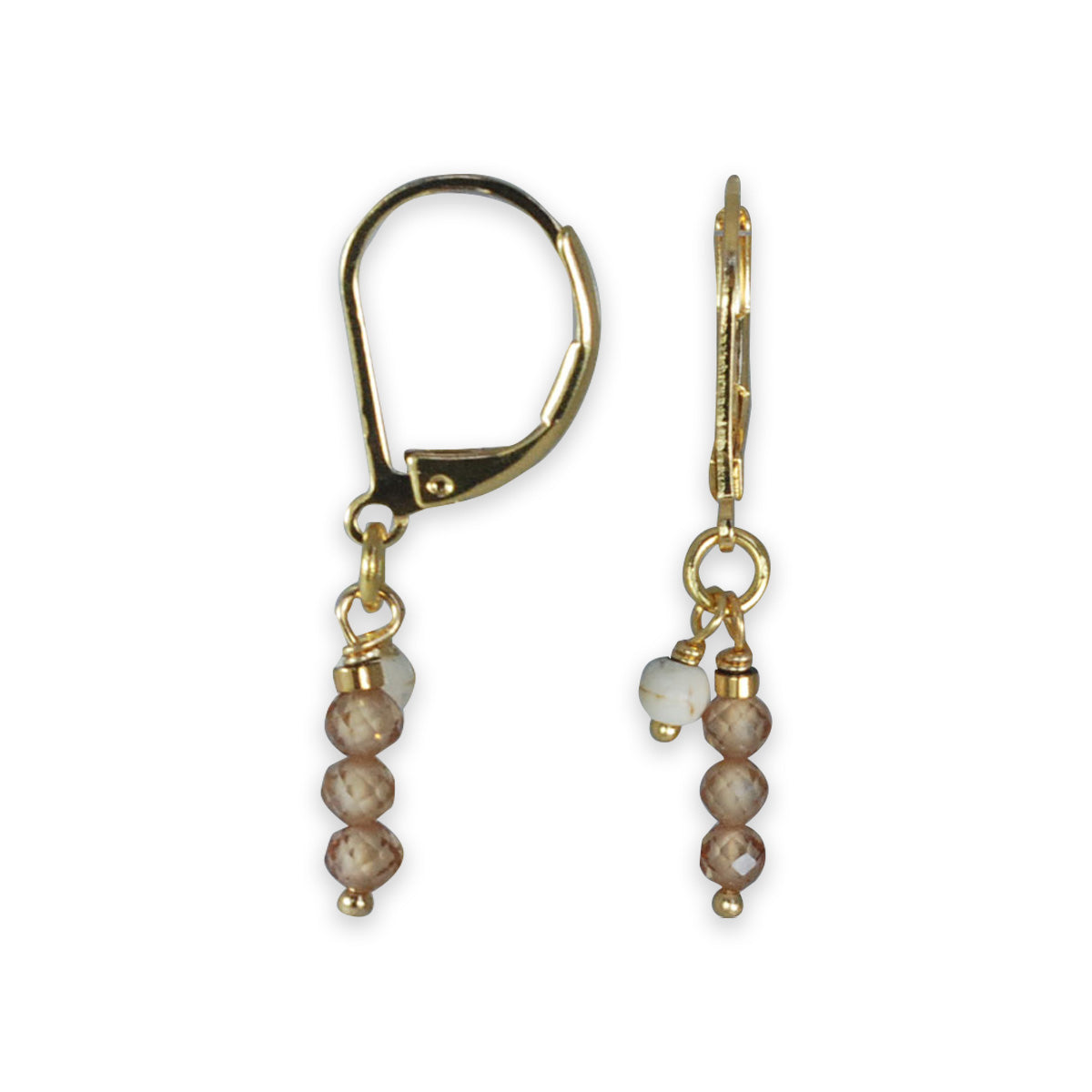 Nona earrings with semi-precious stones