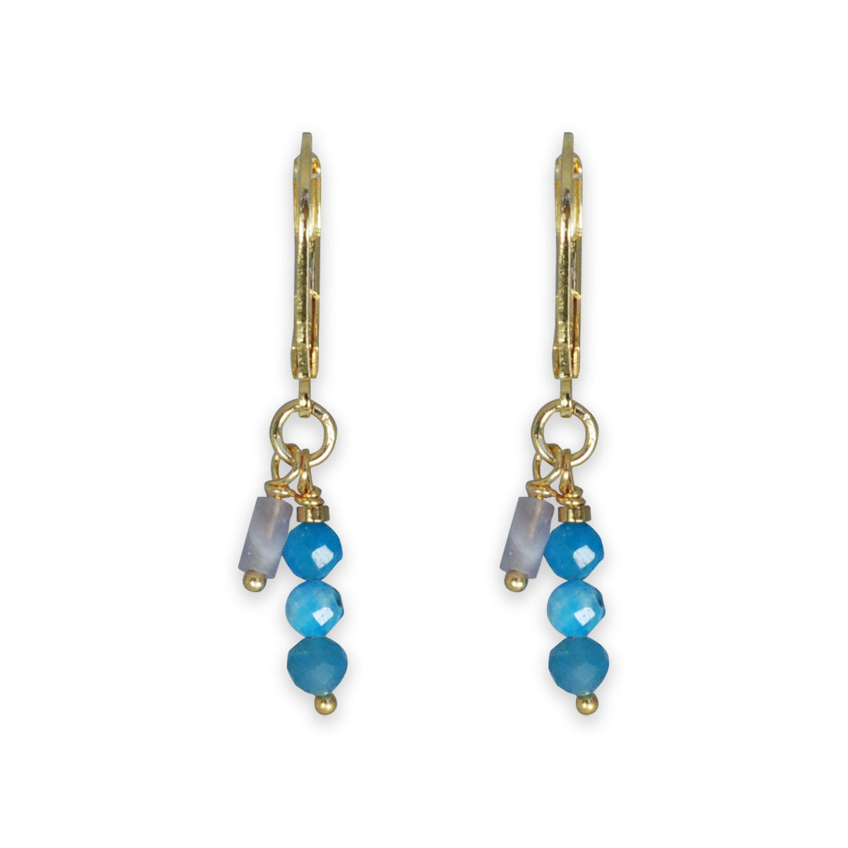 Nona earrings with semi-precious stones