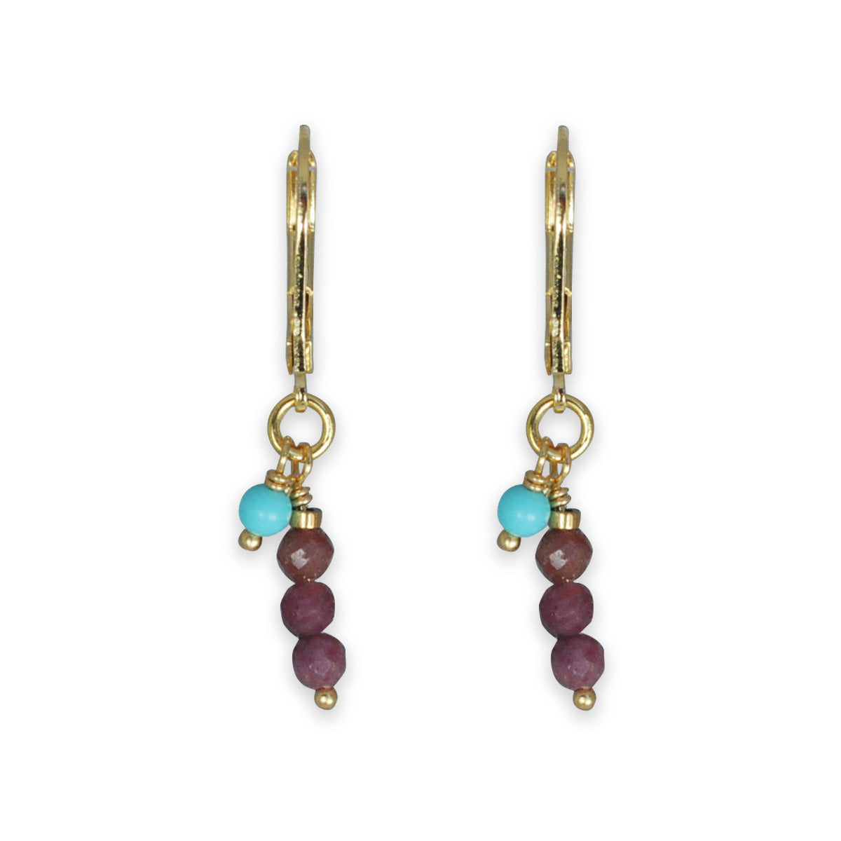 Nona earrings with semi-precious stones