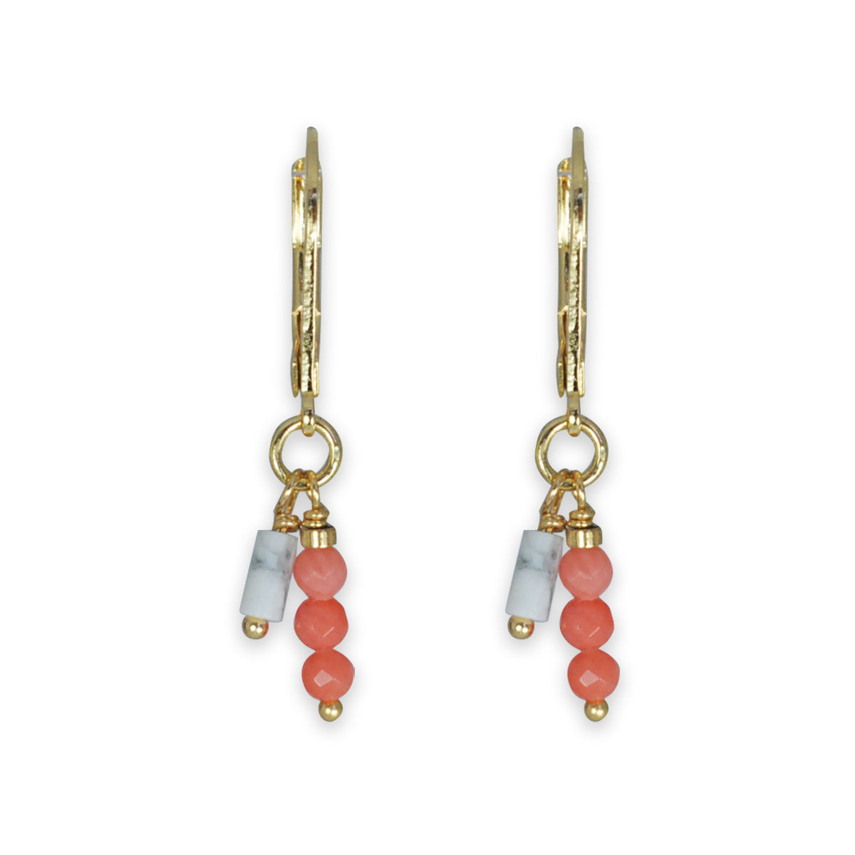 Nona earrings with semi-precious stones