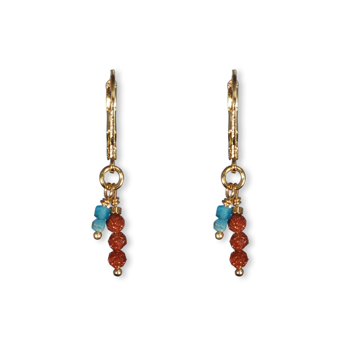 Nona oorbellen met semi-precious stones