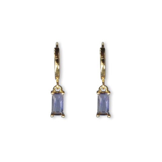 Nona earrings with varying elements, semi-precious green