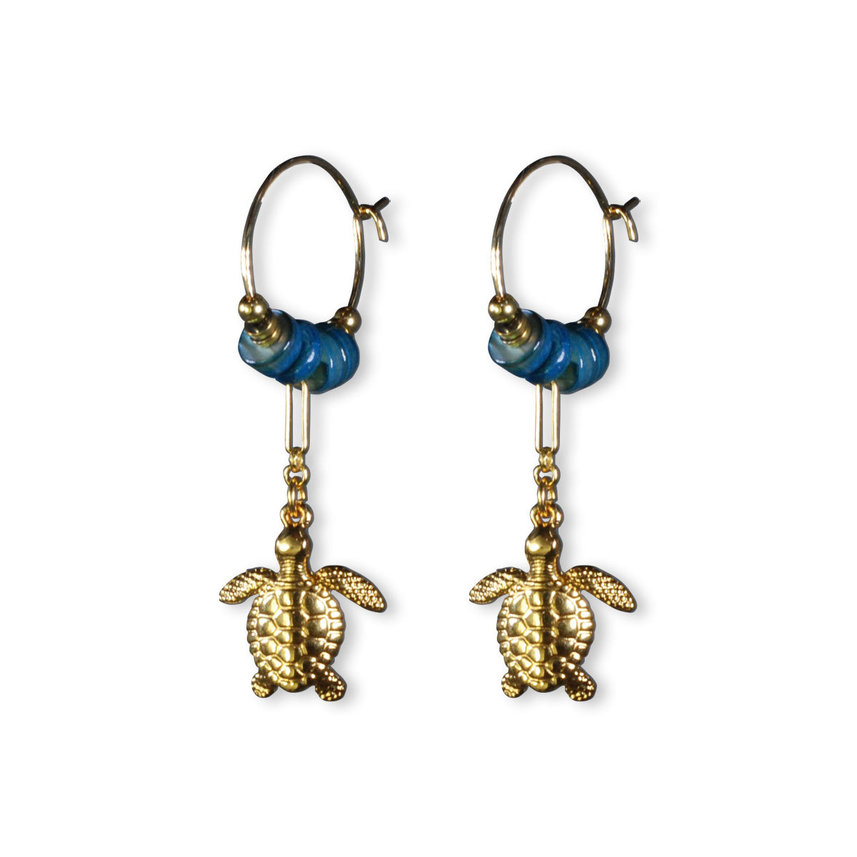 Nona oorbellen met gold plated charm