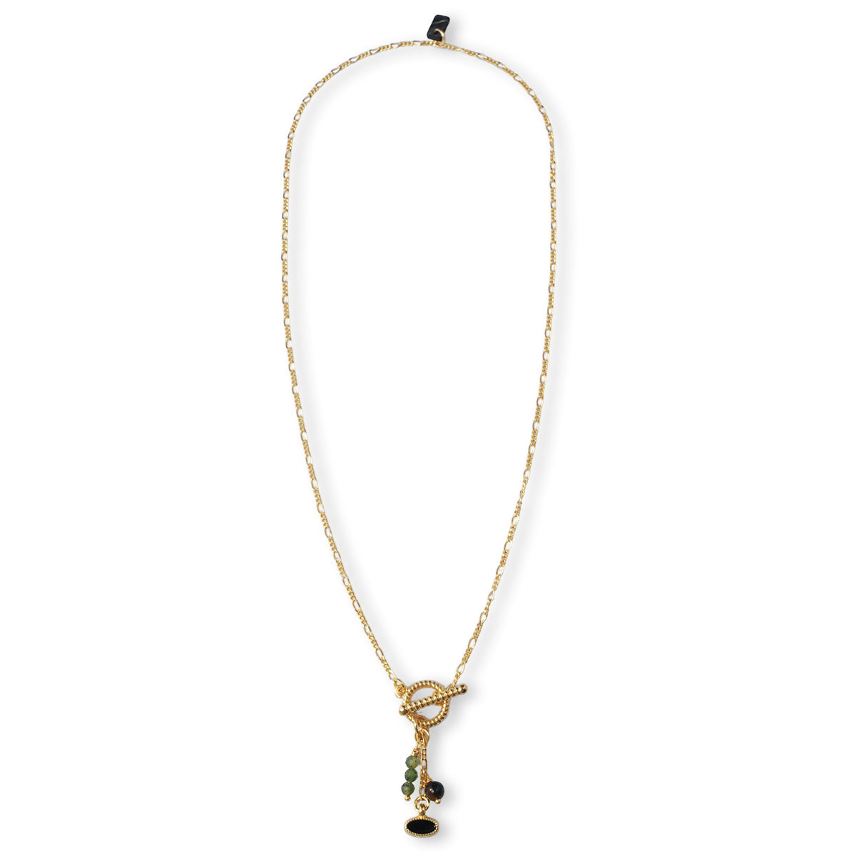 Nona Halskette mit Halbedelsteinen und kleinen Charms fuchsia/blau