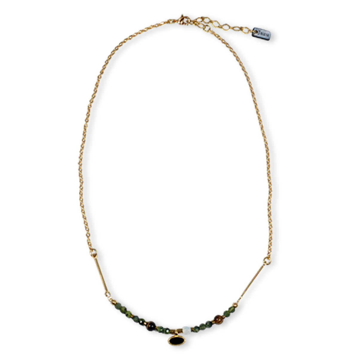 Nona ketting, met subtiele hanger en semi-precious steentjes