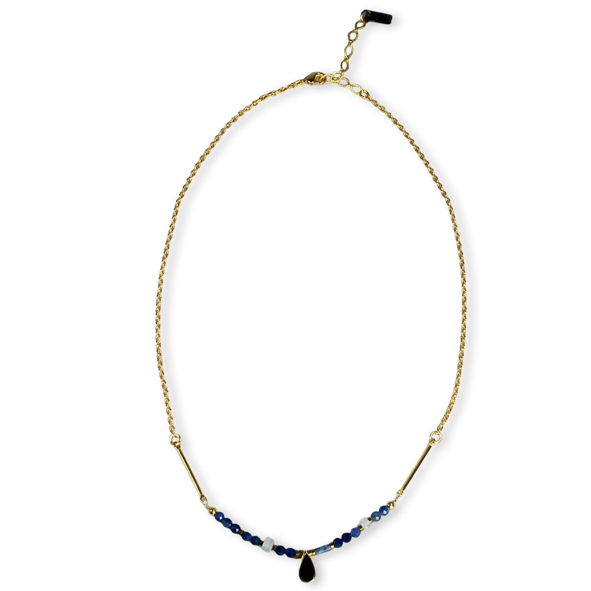 Nona ketting, met subtiele hanger en semi-precious steentjes