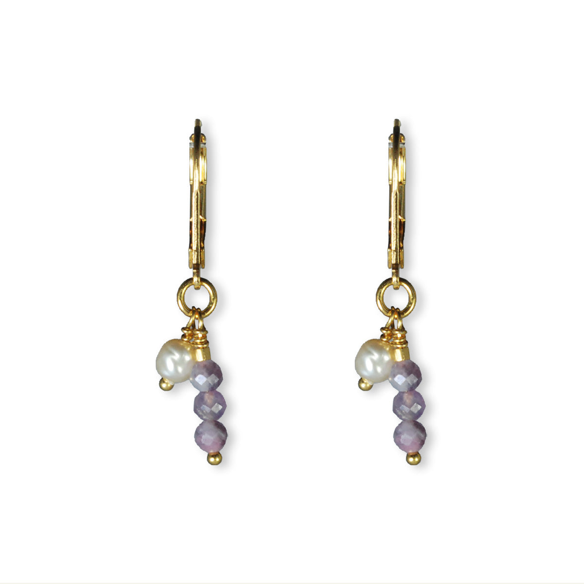 Nona oorbellen met semi-precious stones