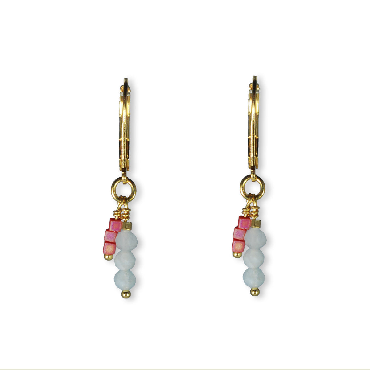 Nona oorbellen met semi-precious stones