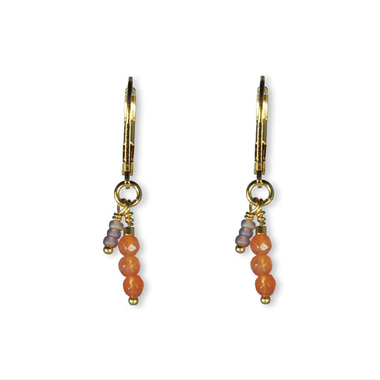 Nona earrings with semi-precious stones
