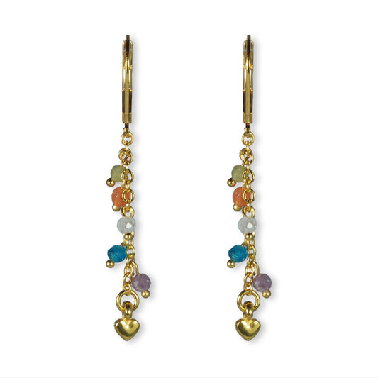 Nona oorbellen met semi-precious stones
