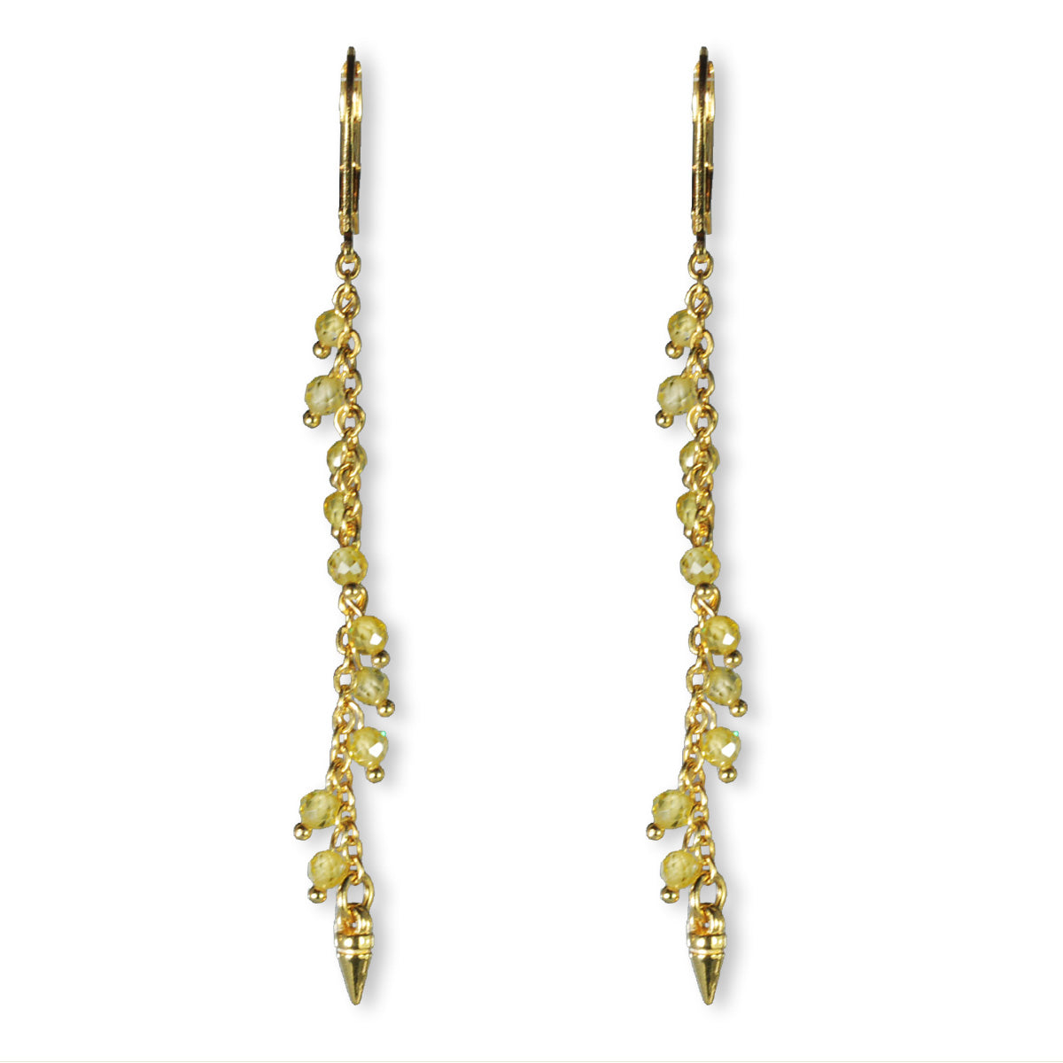 Nona lange oorbellen met semi-precious stones