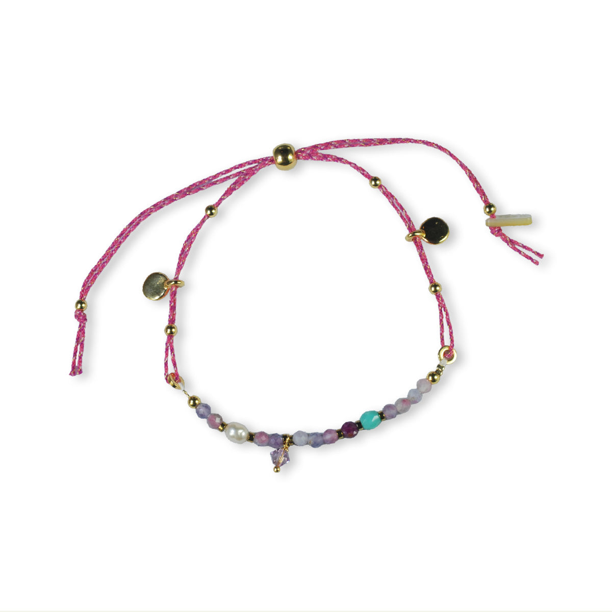 Nona, bracelet semi-precious stones Gray