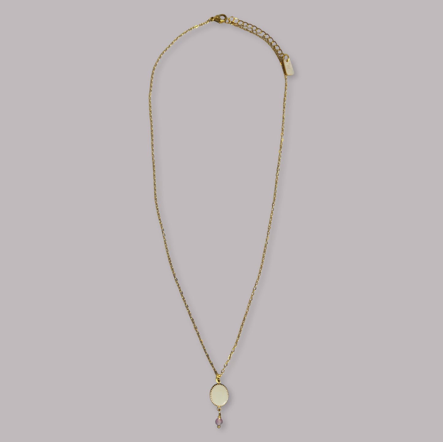 Nona ketting met emaille ovale hanger