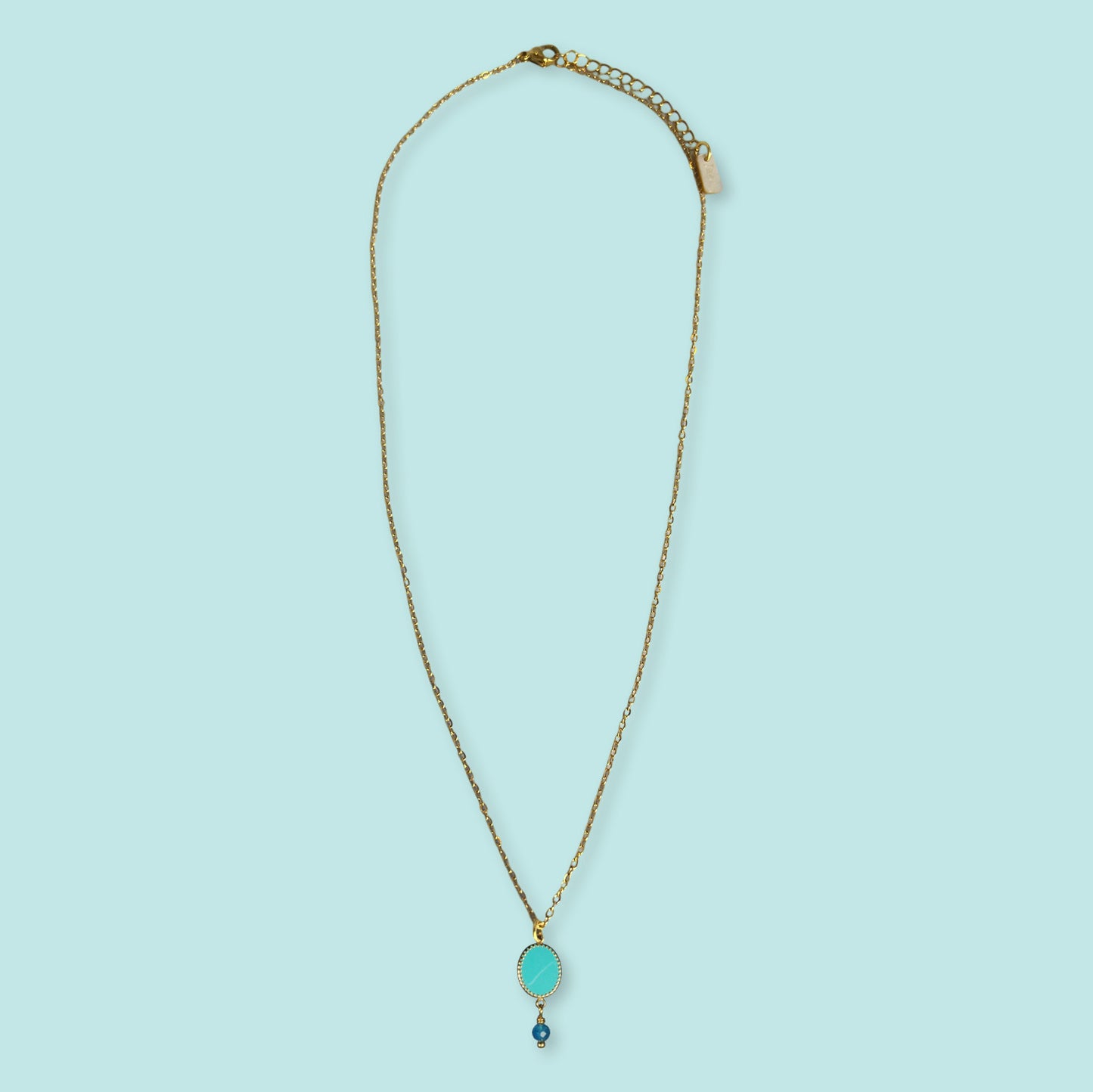 Nona ketting met emaille ovale hanger