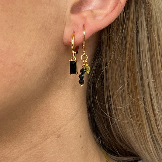 Nona oorbellen met facetgeslepen glaskristal