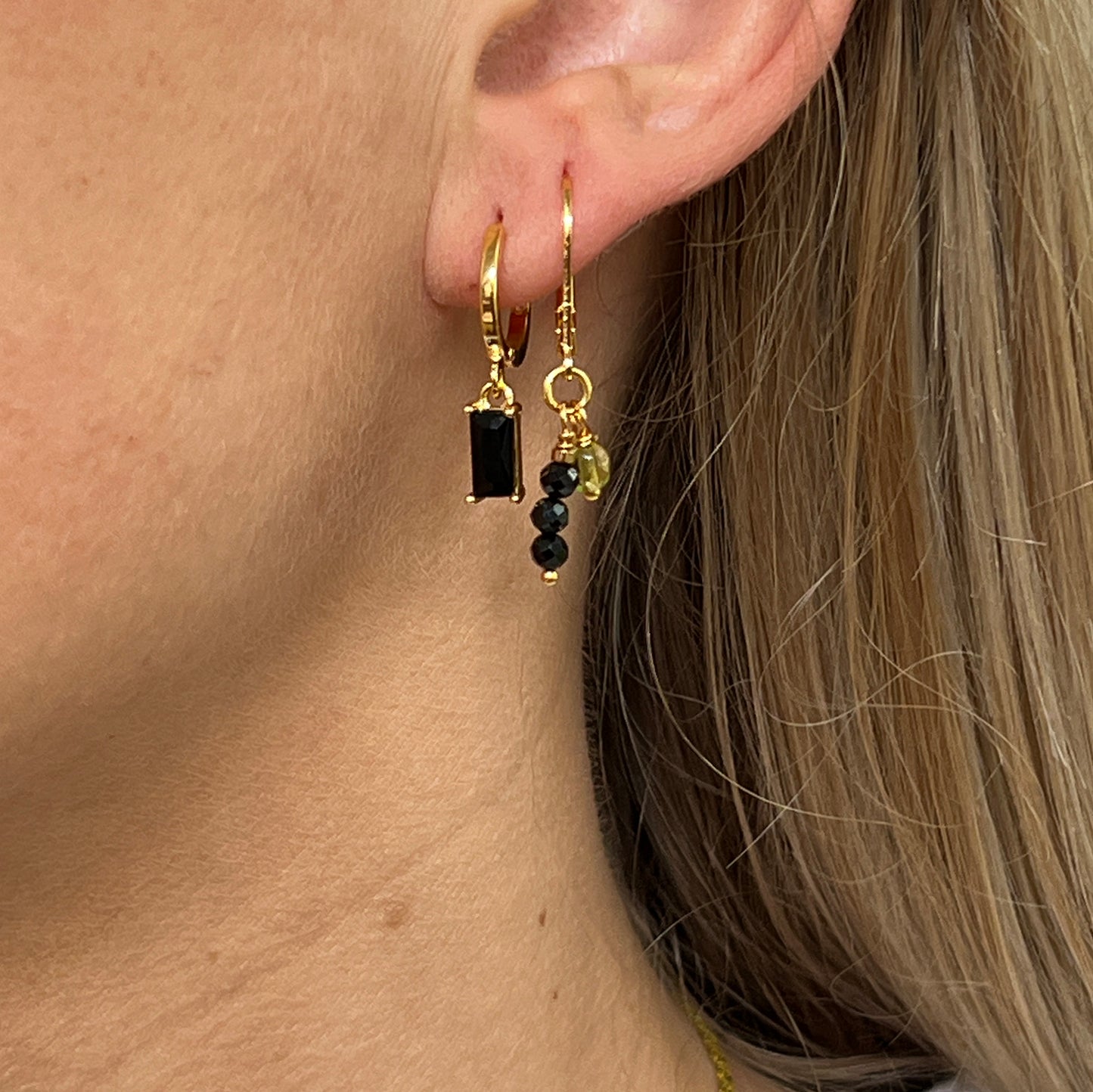 Nona oorbellen met semi-precious stones